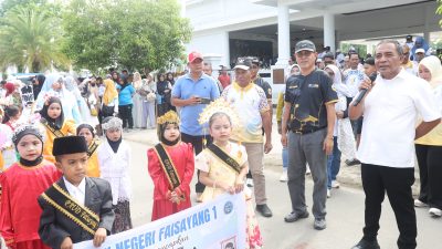 Meriahkan HUT ke-35 Halmahera Tengah, Wakil Bupati Halteng Lepas Karnaval Tingkat TK, PAUD, dan SD