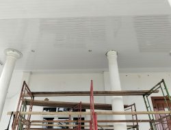 Plafon Teras Aula Kantor Bupati Halsel yang Pernah Ambruk Telah Rampung Diperbaiki