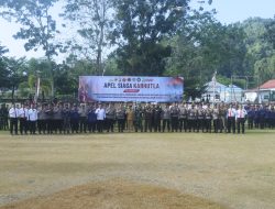 Hadapi Musim Kemarau, Polres dan Pemkab Halteng Gelar Apel Siaga Karhutla