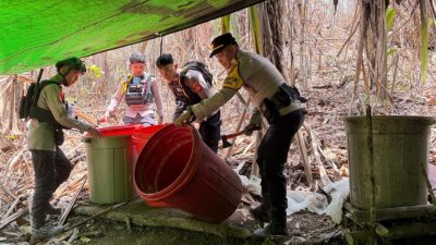 Cegah Gangguan Kamtibmas, Polres Halteng Tertibkan Produksi Miras Ilegal di Weda Tengah