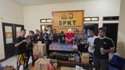 Polisi Kembali Amankan Ratusan Kemasan Miras Ilegal di Daerah Lingkar Tambang