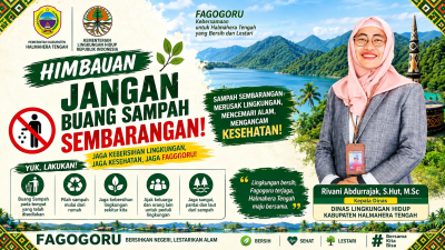 Jelang Penilaian Adipura, DLH Halteng Imbau Warga Keluarkan Sampah Sebelum Jam 8 Pagi